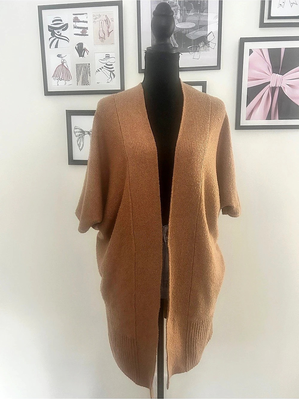 Merona Open Front Cardigan in Brown